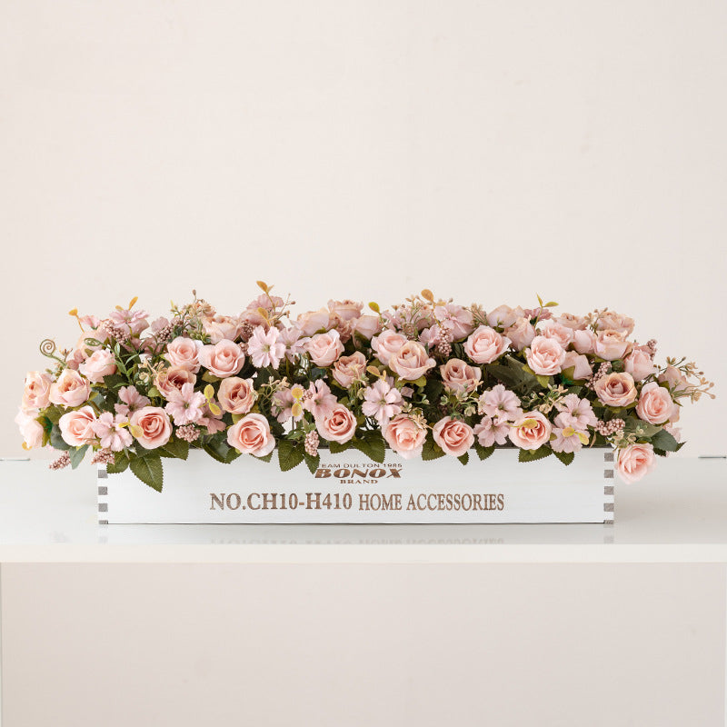 Solid Wood Fence Stem – 23.6" Long, 5.9" Wide, 5.9" High | Faux Flower Arrangement, Living Room & Home Decoration