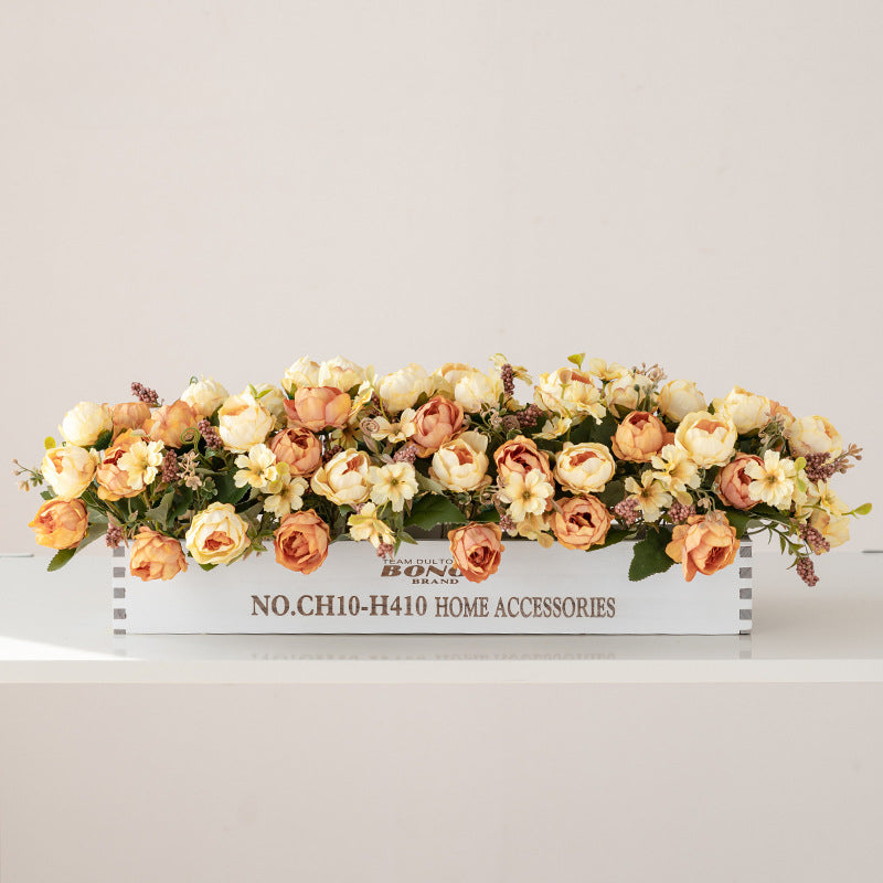 Solid Wood Fence Stem – 23.6" Long, 5.9" Wide, 5.9" High | Faux Flower Arrangement, Living Room & Home Decoration