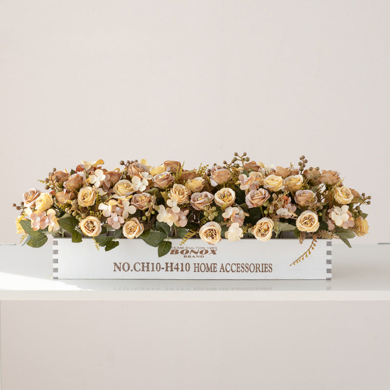 Solid Wood Fence Stem – 23.6" Long, 5.9" Wide, 5.9" High | Faux Flower Arrangement, Living Room & Home Decoration