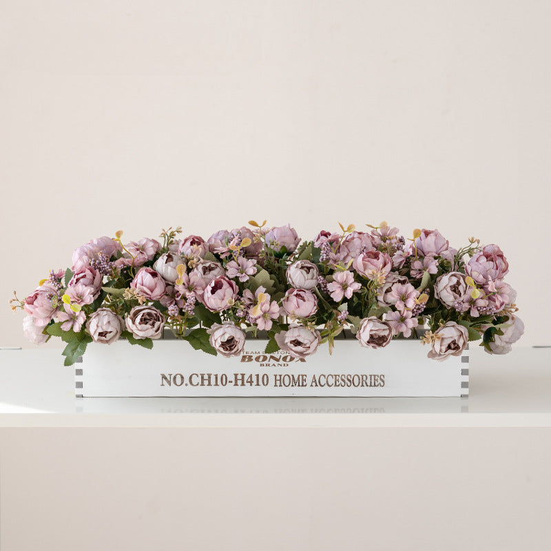 Solid Wood Fence Stem – 23.6" Long, 5.9" Wide, 5.9" High | Faux Flower Arrangement, Living Room & Home Decoration