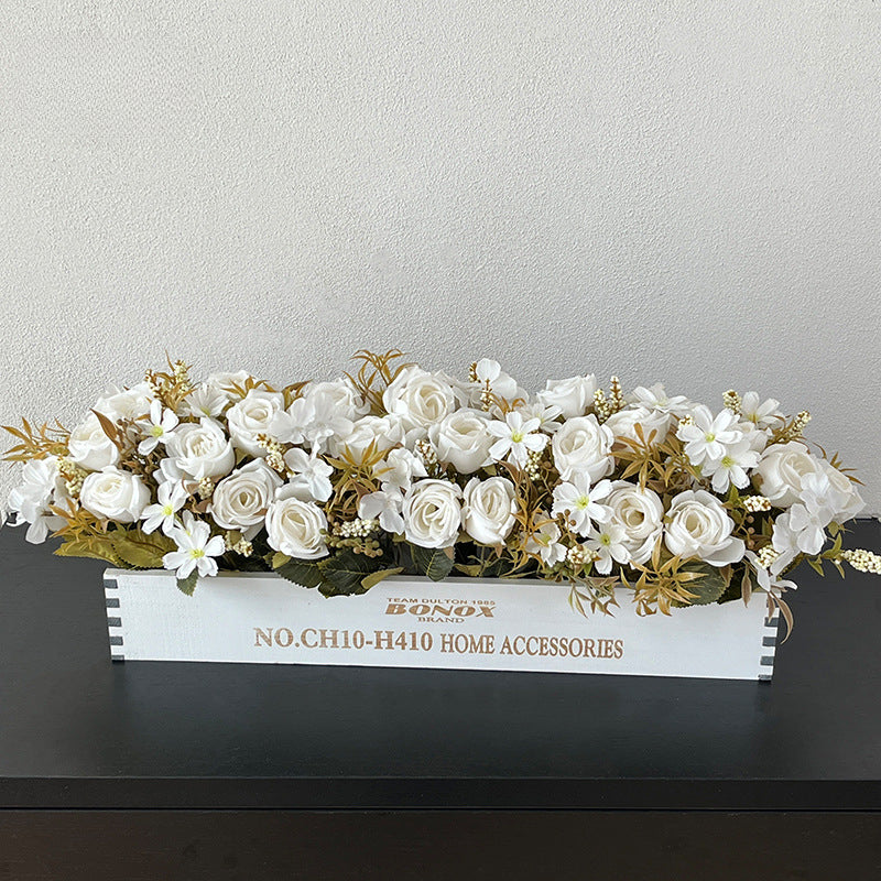 Solid Wood Fence Stem – 23.6" Long, 5.9" Wide, 5.9" High | Faux Flower Arrangement, Living Room & Home Decoration