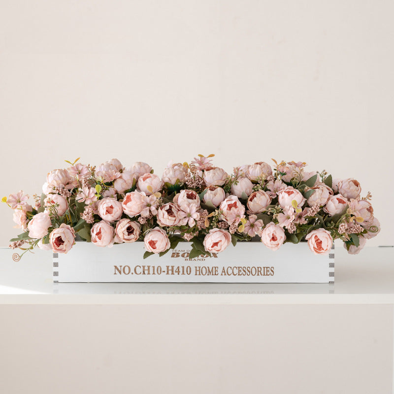 Solid Wood Fence Stem – 23.6" Long, 5.9" Wide, 5.9" High | Faux Flower Arrangement, Living Room & Home Decoration