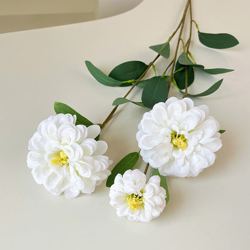 Artificial Peony Stem – 35.4" Tall, Triple Flower Heads, Largest Flower Head 3.5" with Double Petals | Home & Living Room Decoration