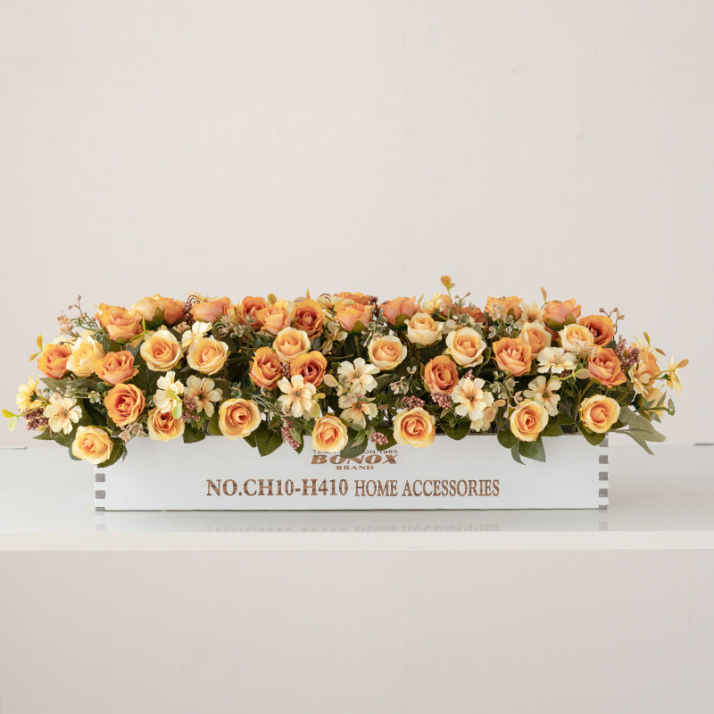 Solid Wood Fence Stem – 23.6" Long, 5.9" Wide, 5.9" High | Faux Flower Arrangement, Living Room & Home Decoration