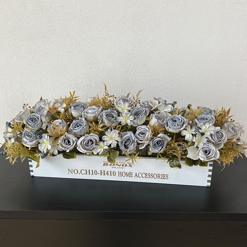 Solid Wood Fence Stem – 23.6" Long, 5.9" Wide, 5.9" High | Faux Flower Arrangement, Living Room & Home Decoration