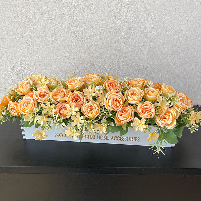 Solid Wood Fence Stem – 23.6" Long, 5.9" Wide, 5.9" High | Faux Flower Arrangement, Living Room & Home Decoration