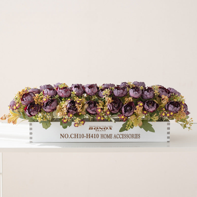 Solid Wood Fence Stem – 23.6" Long, 5.9" Wide, 5.9" High | Faux Flower Arrangement, Living Room & Home Decoration