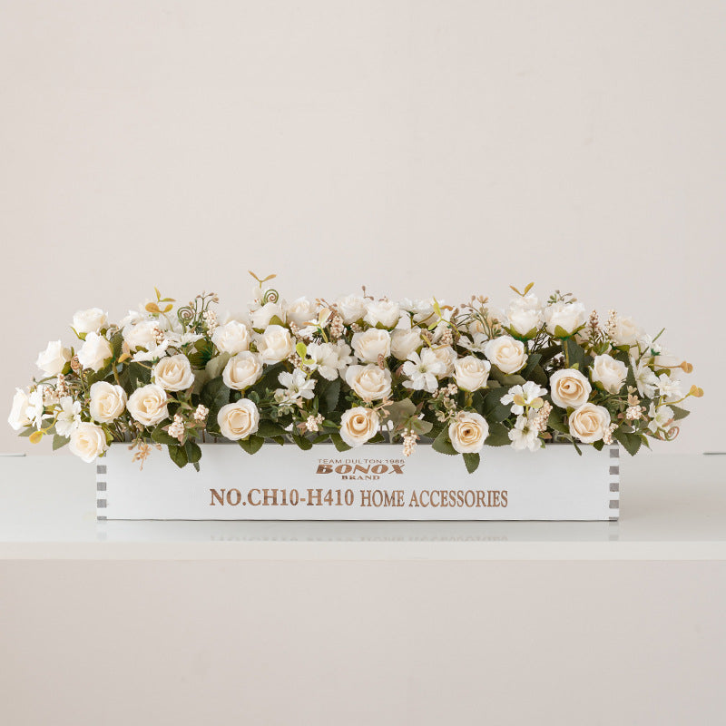 Solid Wood Fence Stem – 23.6" Long, 5.9" Wide, 5.9" High | Faux Flower Arrangement, Living Room & Home Decoration