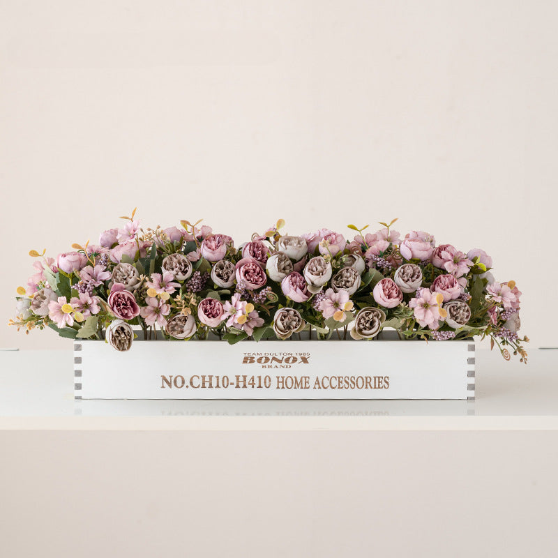 Solid Wood Fence Stem – 23.6" Long, 5.9" Wide, 5.9" High | Faux Flower Arrangement, Living Room & Home Decoration