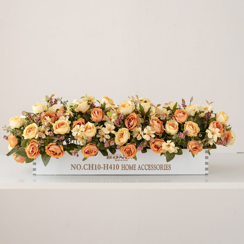 Solid Wood Fence Stem – 23.6" Long, 5.9" Wide, 5.9" High | Faux Flower Arrangement, Living Room & Home Decoration