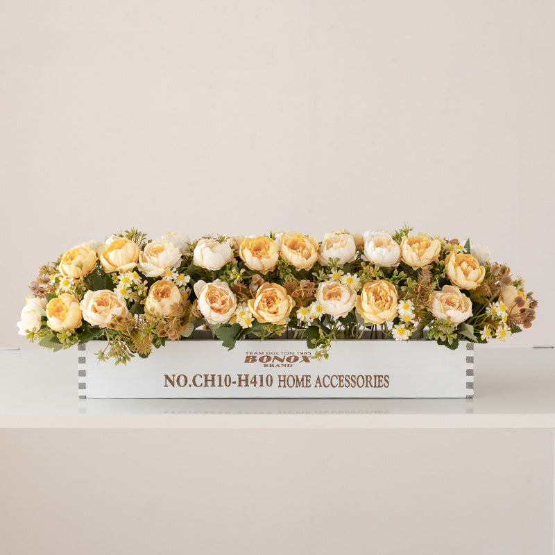 Solid Wood Fence Stem – 23.6" Long, 5.9" Wide, 5.9" High | Faux Flower Arrangement, Living Room & Home Decoration