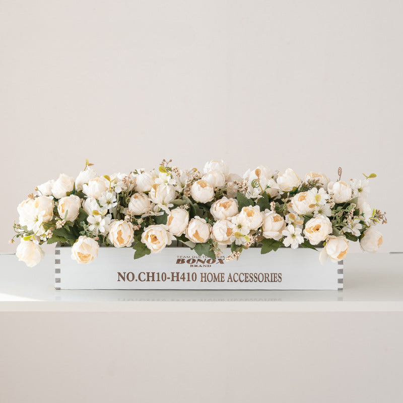 Solid Wood Fence Stem – 23.6" Long, 5.9" Wide, 5.9" High | Faux Flower Arrangement, Living Room & Home Decoration