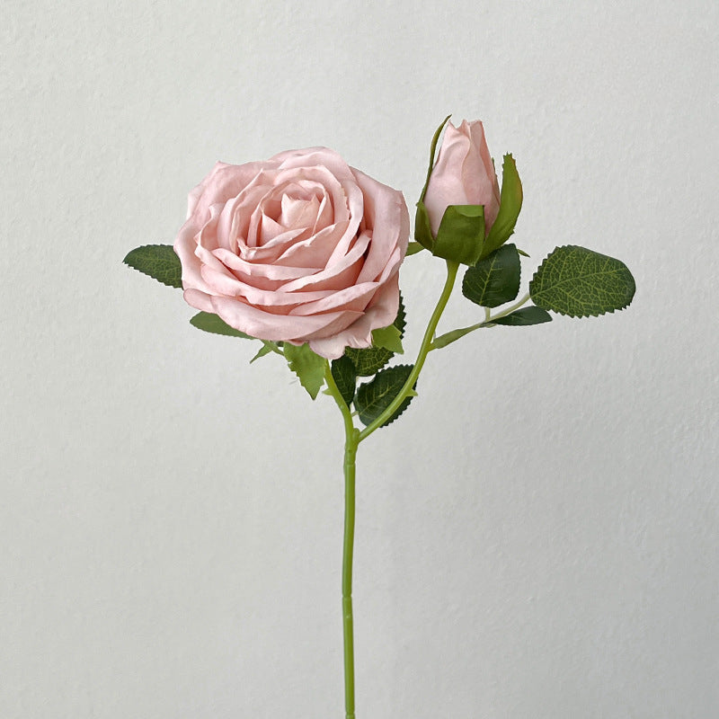 Artificial Maillard Rose Stem – 13.8" Tall, 2 Flower Heads, 3.1" Flower Head Diameter | Faux Wedding & DIY Decoration