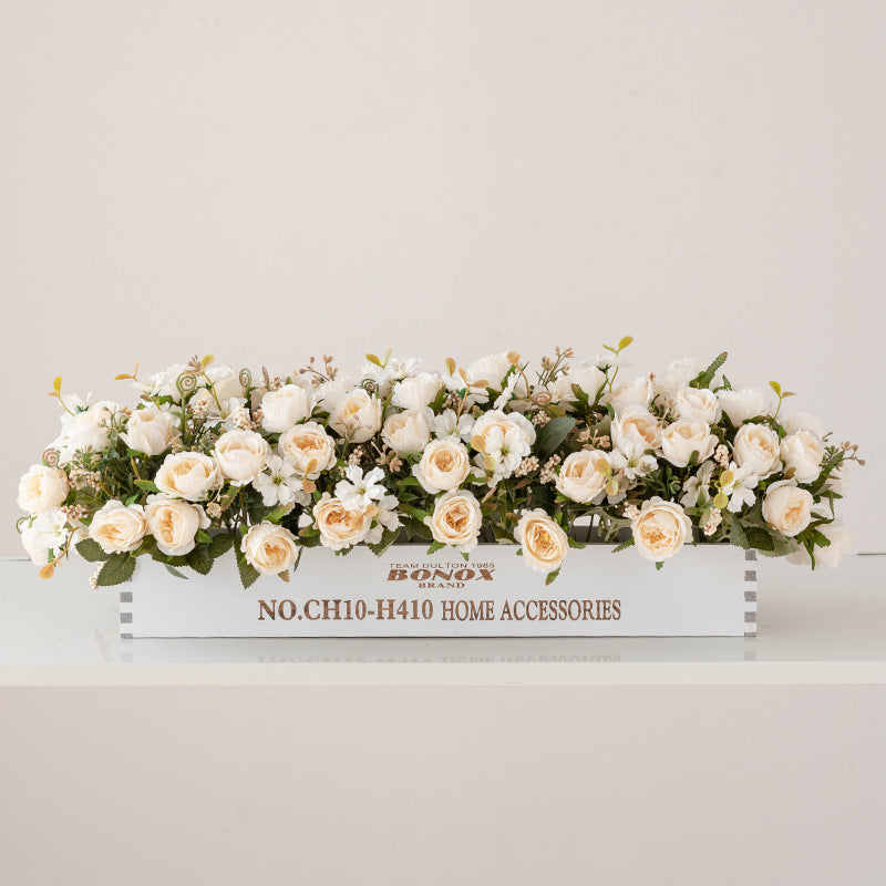 Solid Wood Fence Stem – 23.6" Long, 5.9" Wide, 5.9" High | Faux Flower Arrangement, Living Room & Home Decoration