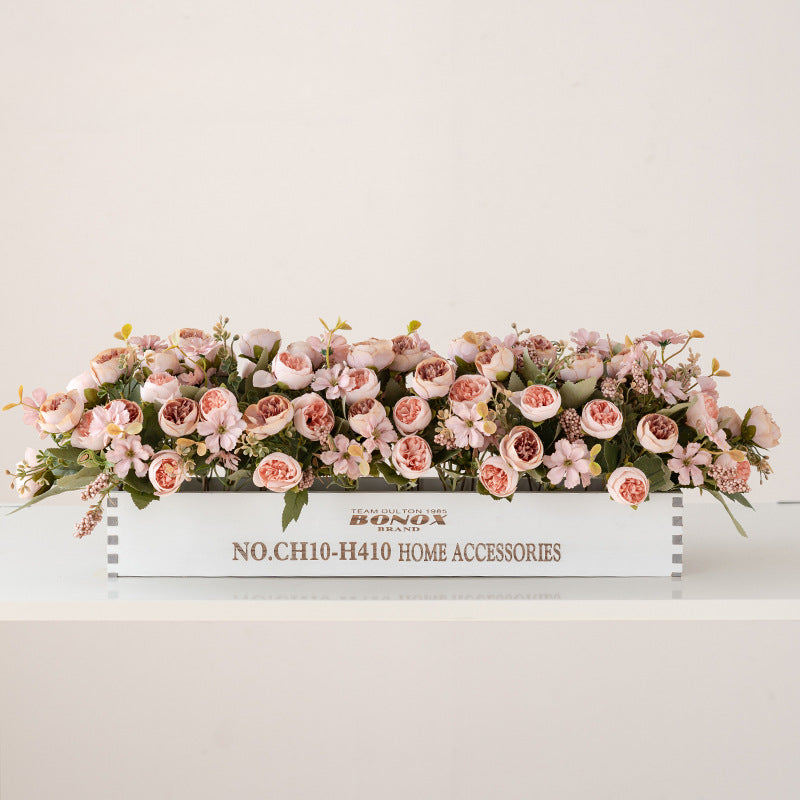 Solid Wood Fence Stem – 23.6" Long, 5.9" Wide, 5.9" High | Faux Flower Arrangement, Living Room & Home Decoration