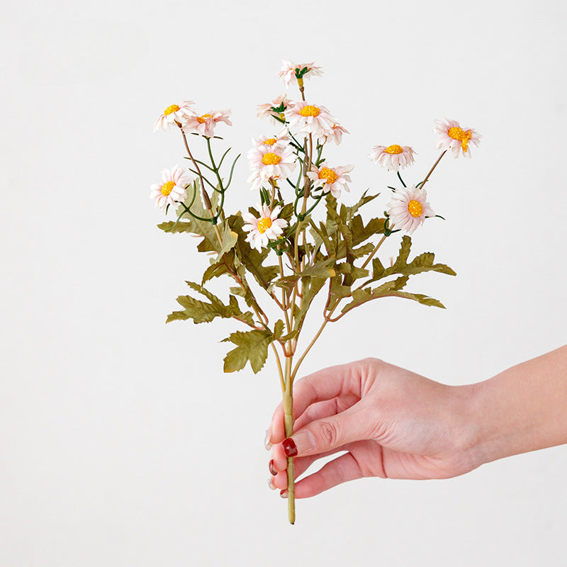 Artificial French Sunflower Stem – 11.8" Tall, Multi-Branch, 5.9" Wide | Faux Silk Flower Arrangement, Home & Living Room Decoration