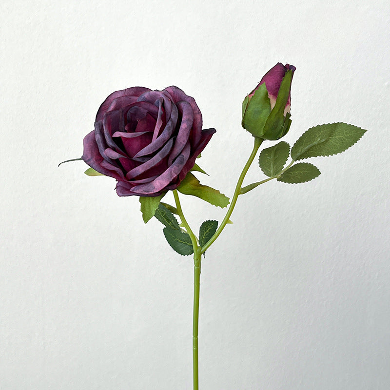 Artificial Maillard Rose Stem – 13.8" Tall, 2 Flower Heads, 3.1" Flower Head Diameter | Faux Wedding & DIY Decoration