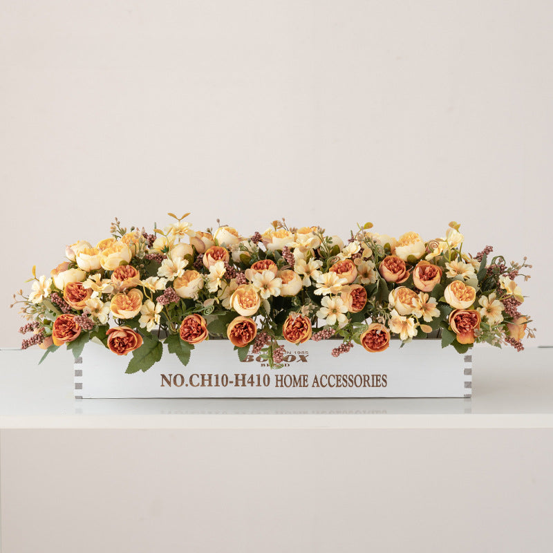 Solid Wood Fence Stem – 23.6" Long, 5.9" Wide, 5.9" High | Faux Flower Arrangement, Living Room & Home Decoration