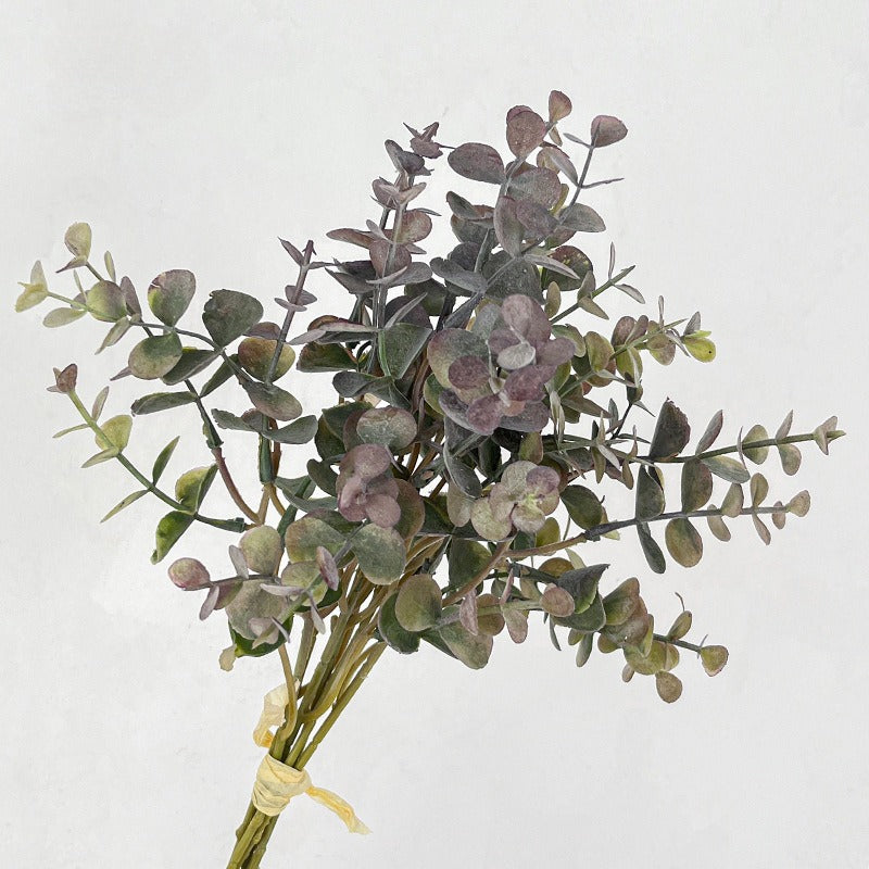 Artificial Eucalyptus Money Leaf Stem – 14.2" Tall, 6 Stems, 6.7" Wide | Faux Green Plant for Home Décor