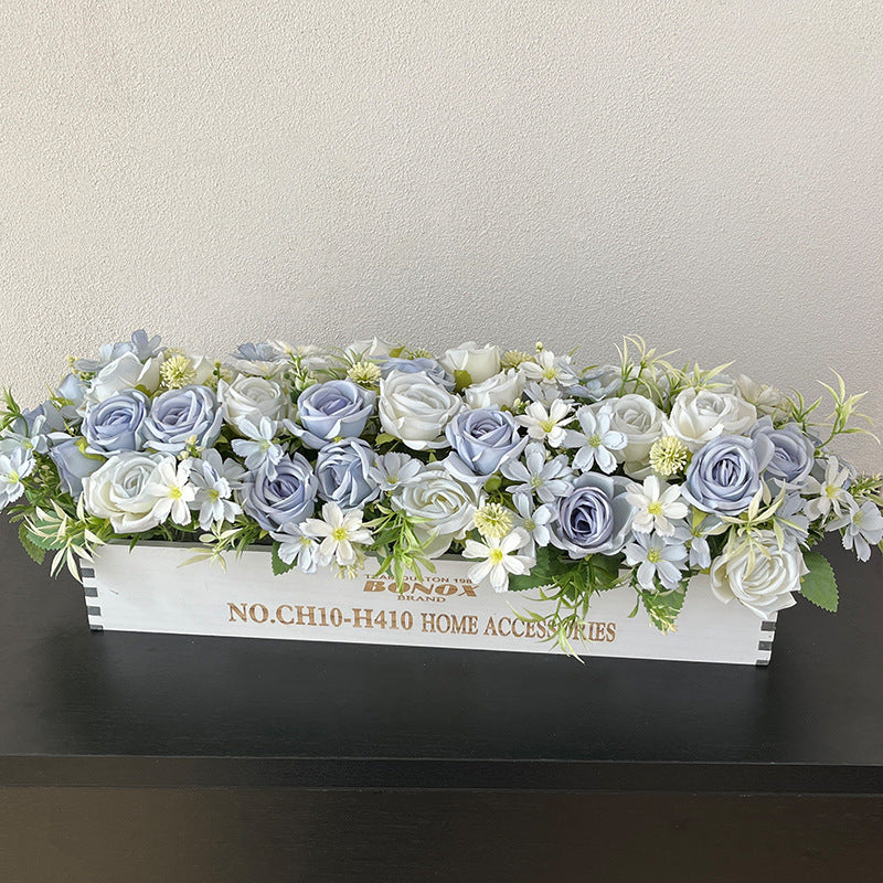 Solid Wood Fence Stem – 23.6" Long, 5.9" Wide, 5.9" High | Faux Flower Arrangement, Living Room & Home Decoration