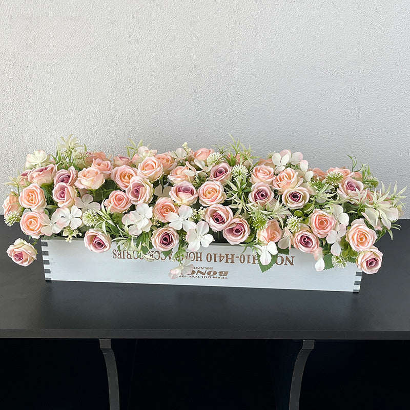 Solid Wood Fence Stem – 23.6" Long, 5.9" Wide, 5.9" High | Faux Flower Arrangement, Living Room & Home Decoration