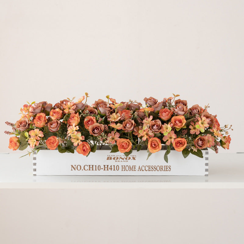 Solid Wood Fence Stem – 23.6" Long, 5.9" Wide, 5.9" High | Faux Flower Arrangement, Living Room & Home Decoration
