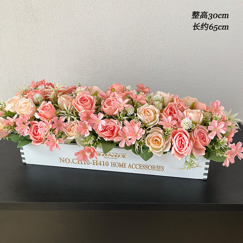 Solid Wood Fence Stem – 23.6" Long, 5.9" Wide, 5.9" High | Faux Flower Arrangement, Living Room & Home Decoration