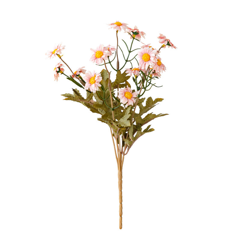 Artificial French Sunflower Stem – 11.8" Tall, Multi-Branch, 5.9" Wide | Faux Silk Flower Arrangement, Home & Living Room Decoration