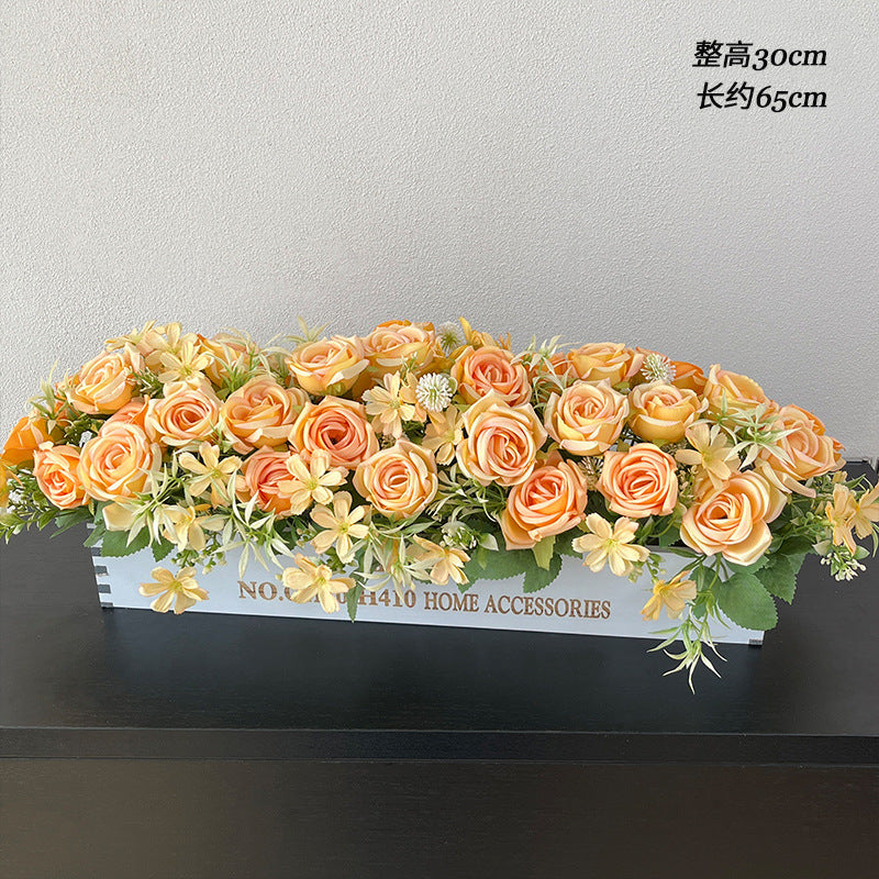 Solid Wood Fence Stem – 23.6" Long, 5.9" Wide, 5.9" High | Faux Flower Arrangement, Living Room & Home Decoration