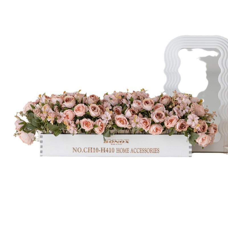Solid Wood Fence Stem – 23.6" Long, 5.9" Wide, 5.9" High | Faux Flower Arrangement, Living Room & Home Decoration
