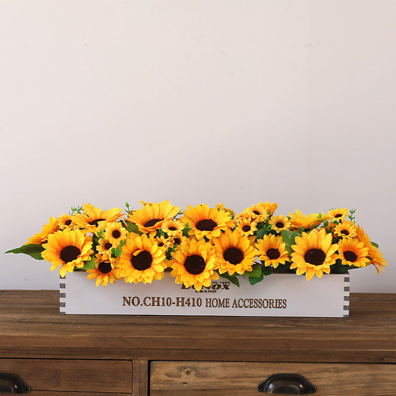 Solid Wood Fence Stem – 23.6" Long, 5.9" Wide, 5.9" High | Faux Flower Arrangement, Living Room & Home Decoration