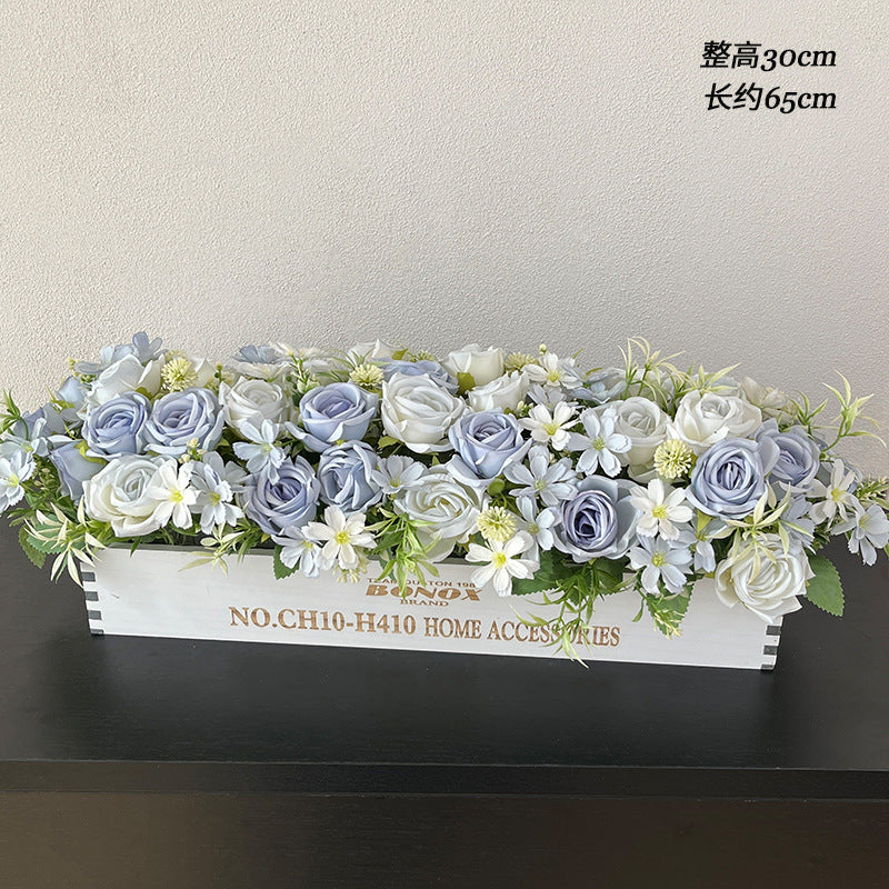 Solid Wood Fence Stem – 23.6" Long, 5.9" Wide, 5.9" High | Faux Flower Arrangement, Living Room & Home Decoration