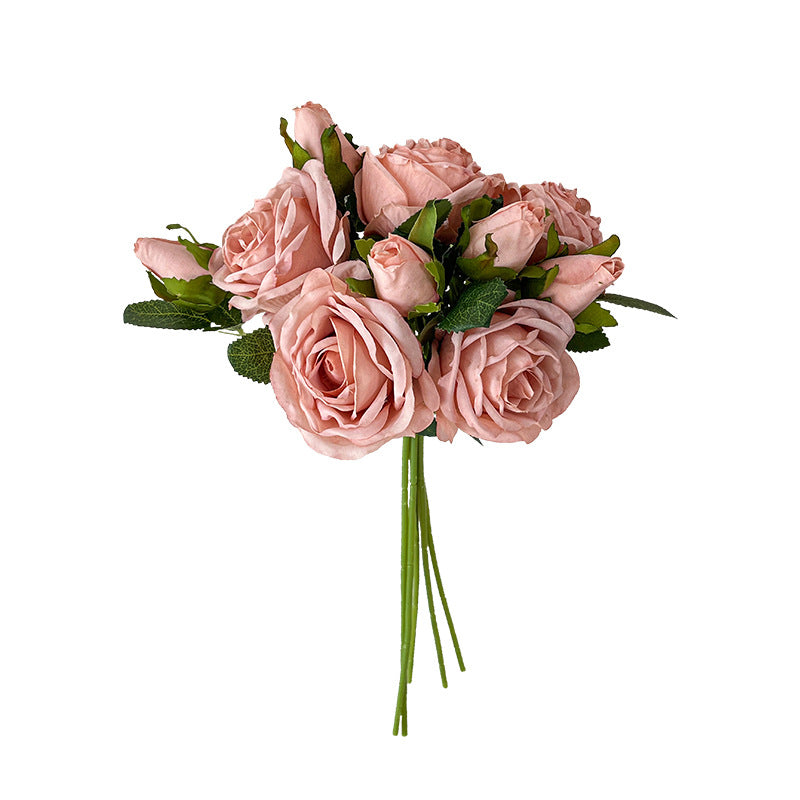 Artificial Maillard Rose Stem – 13.8" Tall, 2 Flower Heads, 3.1" Flower Head Diameter | Faux Wedding & DIY Decoration
