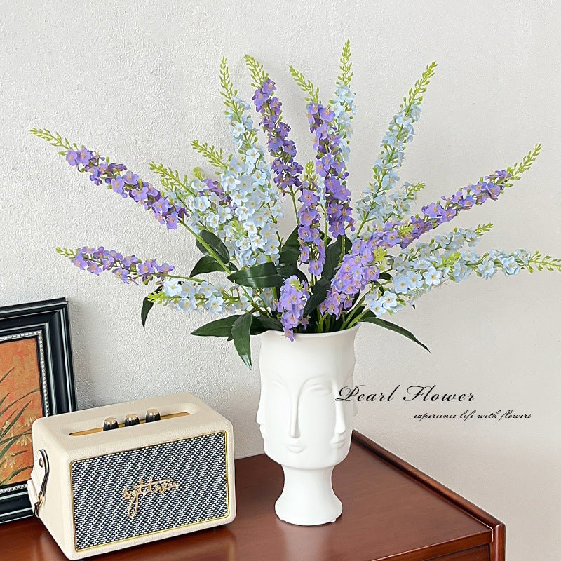 Artificial Delphinium Stem – 29.5" Tall, Large Single Branch, 4.3" Wide | Faux Hyacinth Flower Arrangement, Wedding & Home Decoration