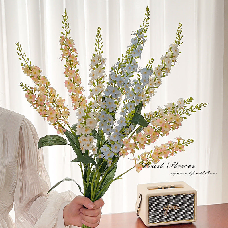Artificial Delphinium Stem – 29.5" Tall, Large Single Branch, 4.3" Wide | Faux Hyacinth Flower Arrangement, Wedding & Home Decoration