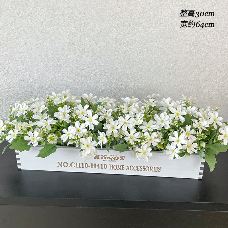 Solid Wood Fence Stem – 23.6" Long, 5.9" Wide, 5.9" High | Faux Flower Arrangement, Living Room & Home Decoration