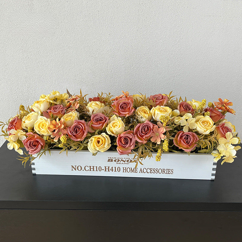Solid Wood Fence Stem – 23.6" Long, 5.9" Wide, 5.9" High | Faux Flower Arrangement, Living Room & Home Decoration