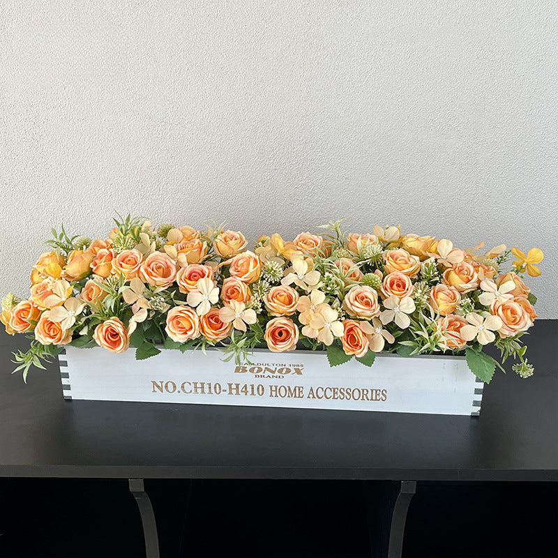 Solid Wood Fence Stem – 23.6" Long, 5.9" Wide, 5.9" High | Faux Flower Arrangement, Living Room & Home Decoration