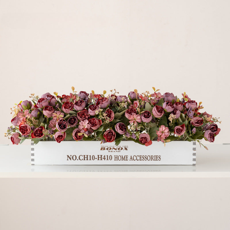 Solid Wood Fence Stem – 23.6" Long, 5.9" Wide, 5.9" High | Faux Flower Arrangement, Living Room & Home Decoration