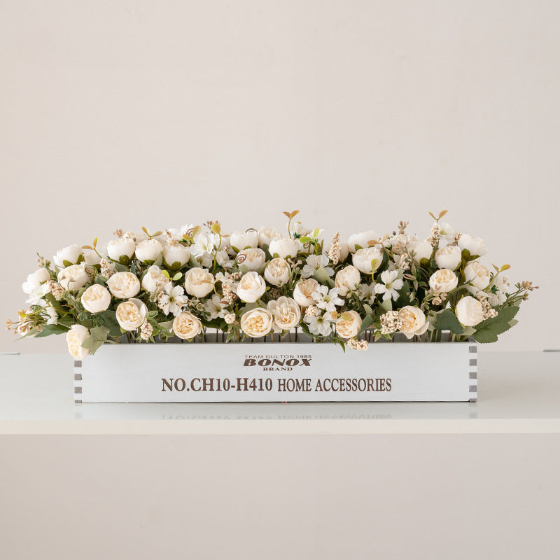 Solid Wood Fence Stem – 23.6" Long, 5.9" Wide, 5.9" High | Faux Flower Arrangement, Living Room & Home Decoration