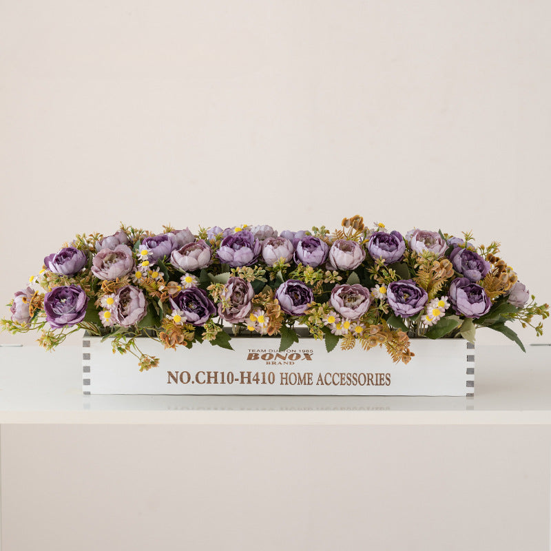 Solid Wood Fence Stem – 23.6" Long, 5.9" Wide, 5.9" High | Faux Flower Arrangement, Living Room & Home Decoration