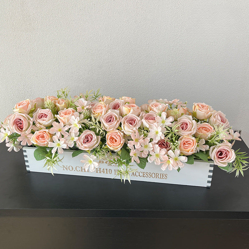 Solid Wood Fence Stem – 23.6" Long, 5.9" Wide, 5.9" High | Faux Flower Arrangement, Living Room & Home Decoration