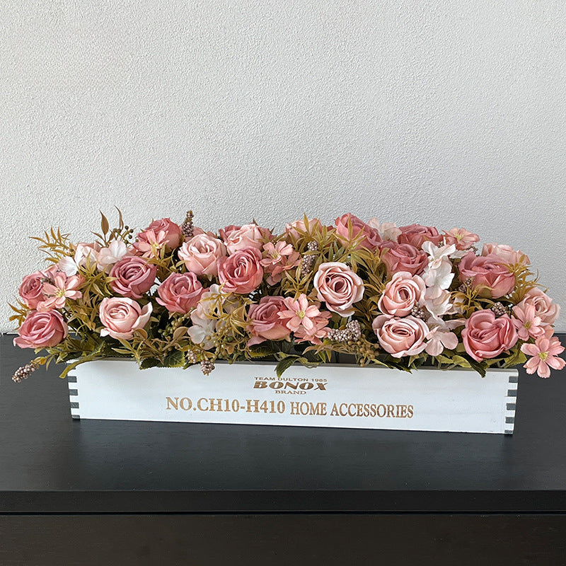 Solid Wood Fence Stem – 23.6" Long, 5.9" Wide, 5.9" High | Faux Flower Arrangement, Living Room & Home Decoration