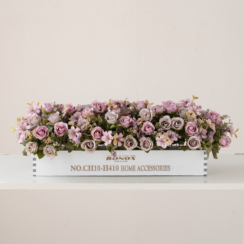 Solid Wood Fence Stem – 23.6" Long, 5.9" Wide, 5.9" High | Faux Flower Arrangement, Living Room & Home Decoration