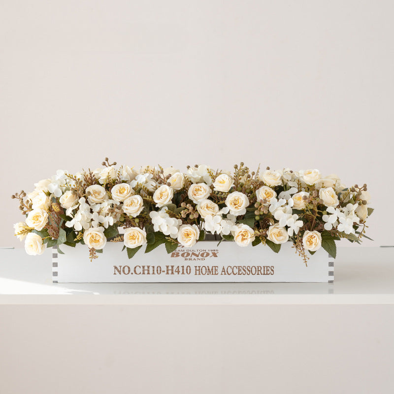 Solid Wood Fence Stem – 23.6" Long, 5.9" Wide, 5.9" High | Faux Flower Arrangement, Living Room & Home Decoration