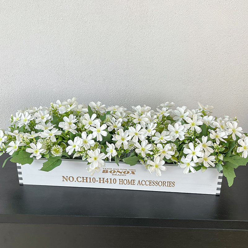 Solid Wood Fence Stem – 23.6" Long, 5.9" Wide, 5.9" High | Faux Flower Arrangement, Living Room & Home Decoration