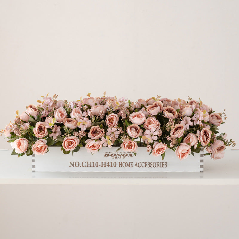 Solid Wood Fence Stem – 23.6" Long, 5.9" Wide, 5.9" High | Faux Flower Arrangement, Living Room & Home Decoration