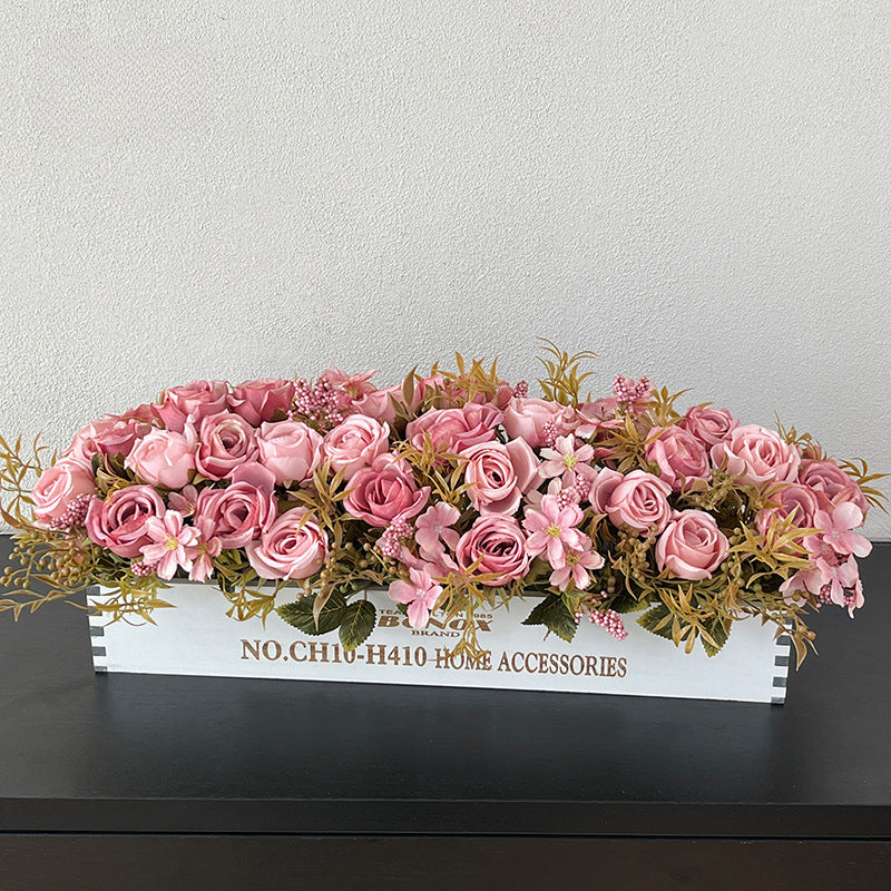 Solid Wood Fence Stem – 23.6" Long, 5.9" Wide, 5.9" High | Faux Flower Arrangement, Living Room & Home Decoration
