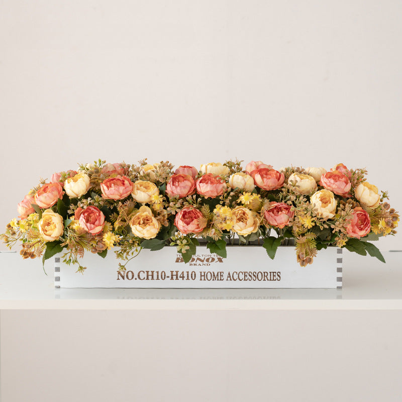 Solid Wood Fence Stem – 23.6" Long, 5.9" Wide, 5.9" High | Faux Flower Arrangement, Living Room & Home Decoration