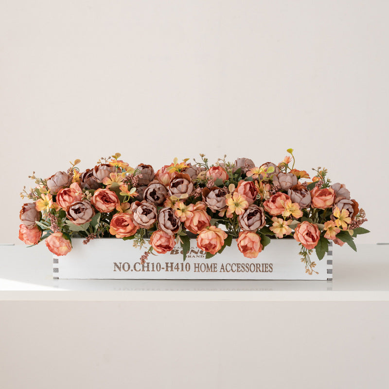 Solid Wood Fence Stem – 23.6" Long, 5.9" Wide, 5.9" High | Faux Flower Arrangement, Living Room & Home Decoration